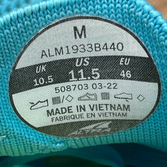 Altra Escalante Shoes Mens Size 11.5 Blue Running Comfort Racing Walking Sneaker - Picture 9 of 9